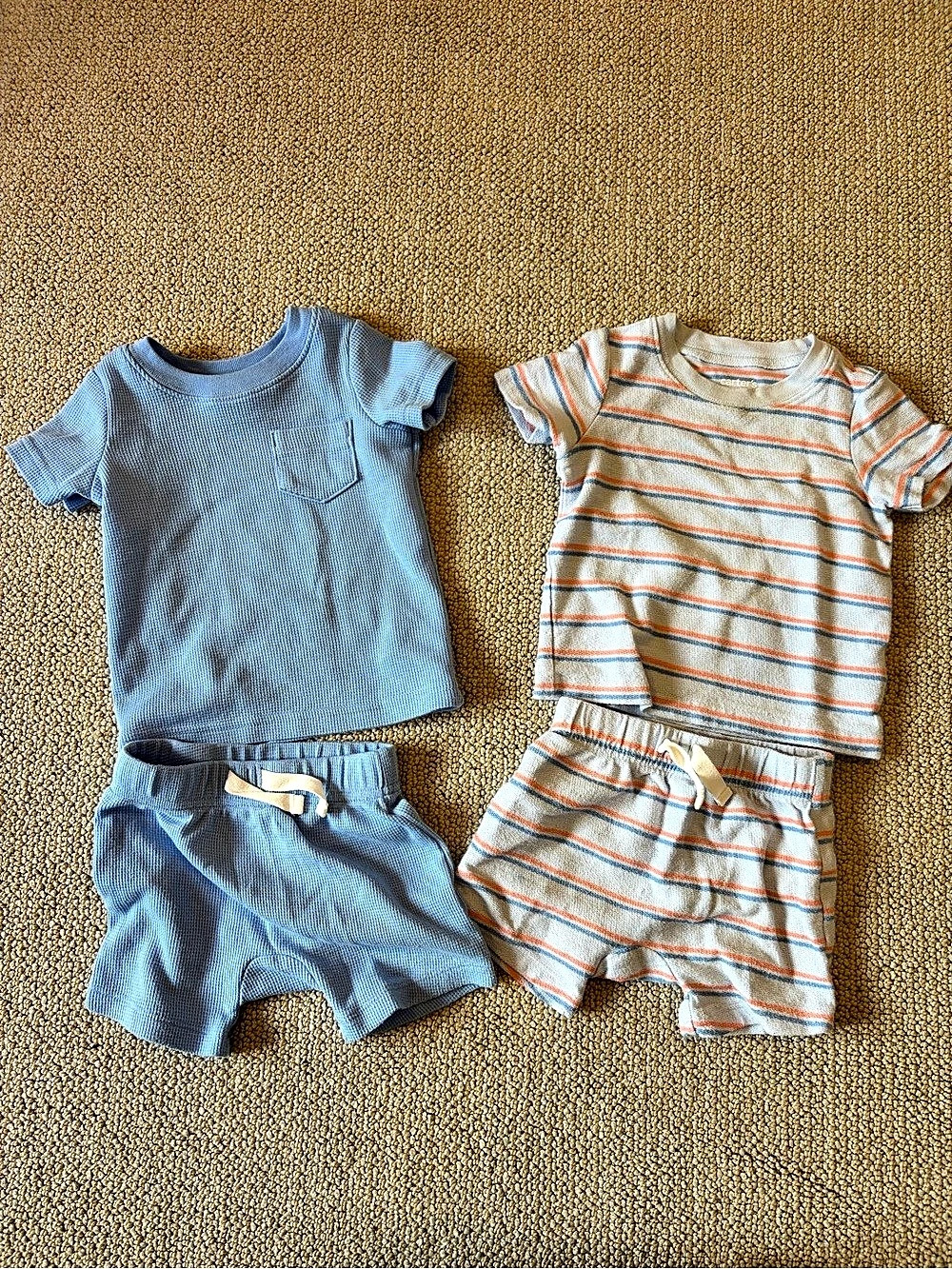 Carter's Baby Waffle Knit Top and Shorts Sets Bundle - 6-9 Months